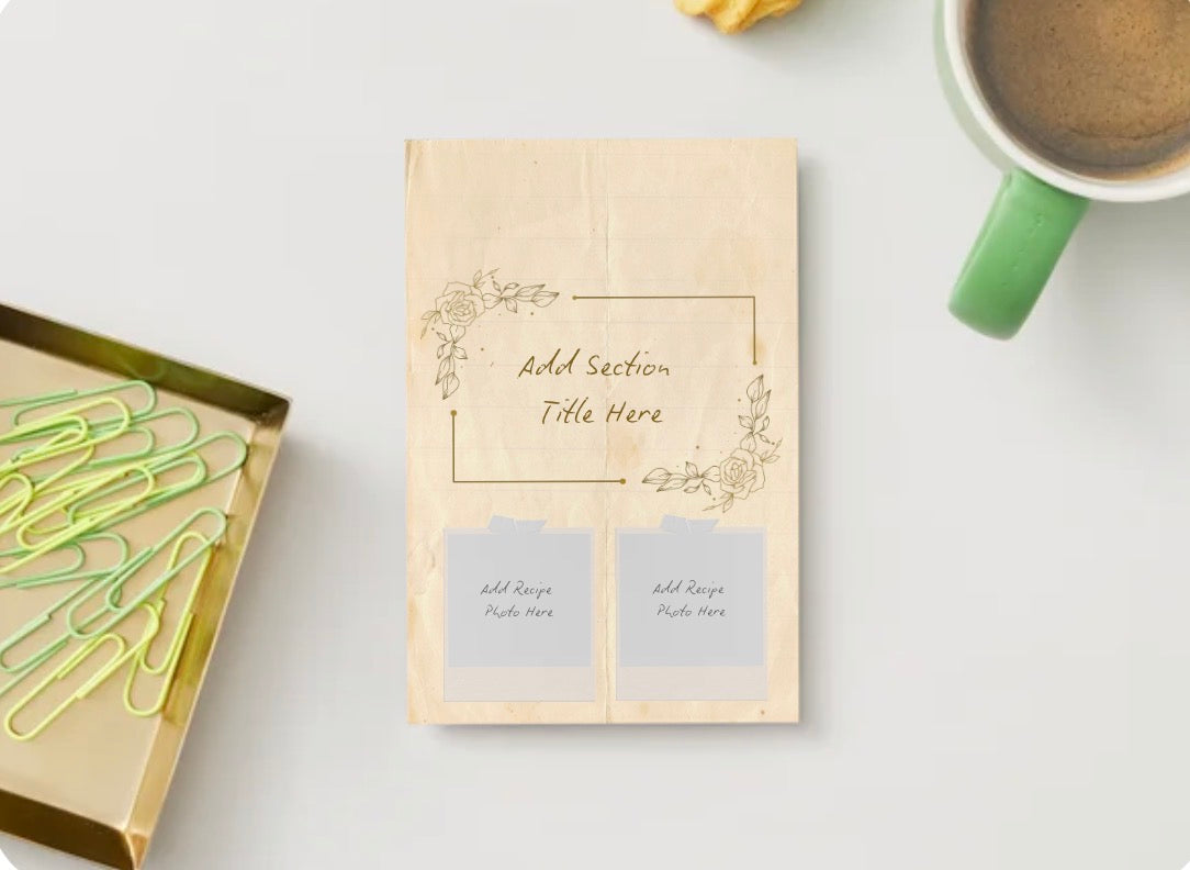 Family Heirloom Recipe Book Template | Editable Canva Recipe Collection