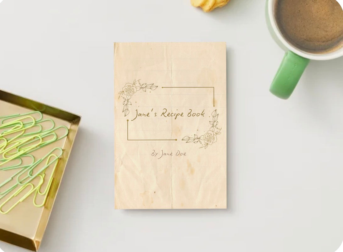 Family Heirloom Recipe Book Template | Editable Canva Recipe Collection