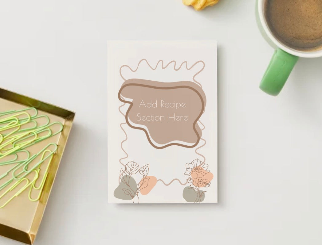 Modern Boho Recipe Book Template | Editable Canva Cookbook & Recipe Card Collection